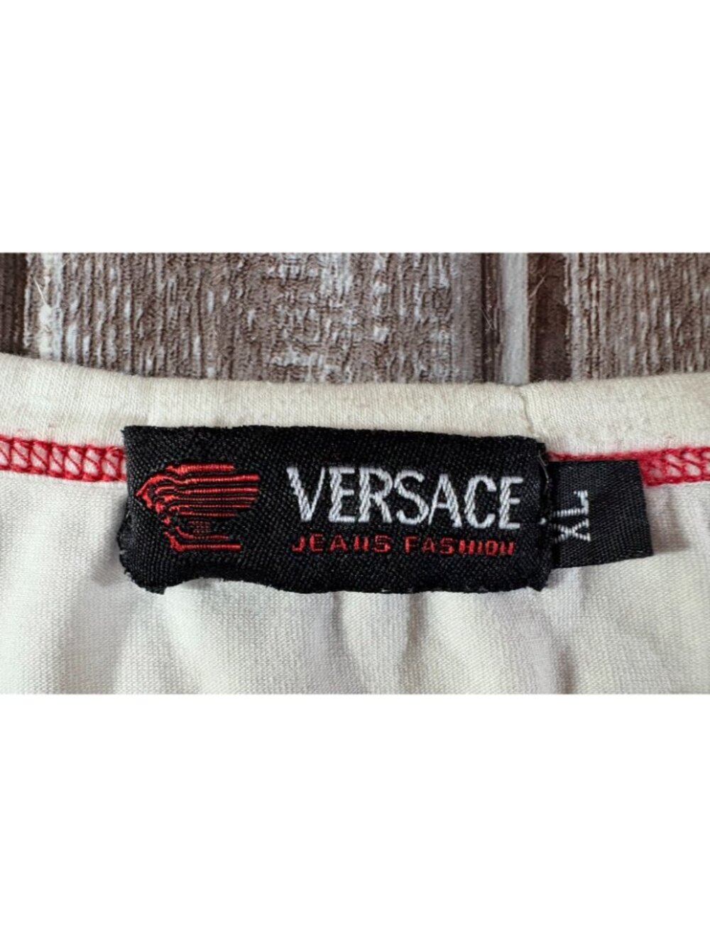 Versace Jeans Fashion Medussa Logo Long Sleeve T-Shirt size XL vintage Y2K - Picture 2 of 11